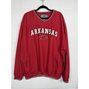 Arkansas Razorbacks Colosseum Pullover Windbreaker Jacket Red Mens 2XL NCAA
